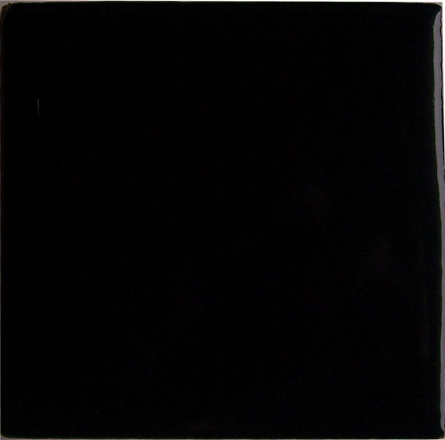 Fine Crafts Imports4.2x4.2 9 pcs Black Talavera Mexican Tile