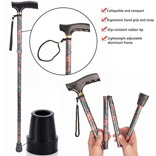 image for Generic Foldable Walking Cane, Portable Hand Walking Stick, Walking Ca