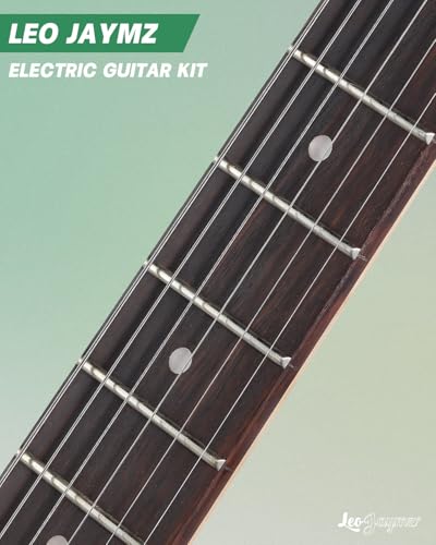 Image of Leo Jaymz 39 inch Full Size ST Style Electric Guitar Starter Kit with SSH Pickup, 5W Portable Amplifier, Tuner, Gig Bag, Strap & Cable - Maple Neck, Poplar Body, Complete Beginner Bundle (Green Flame)