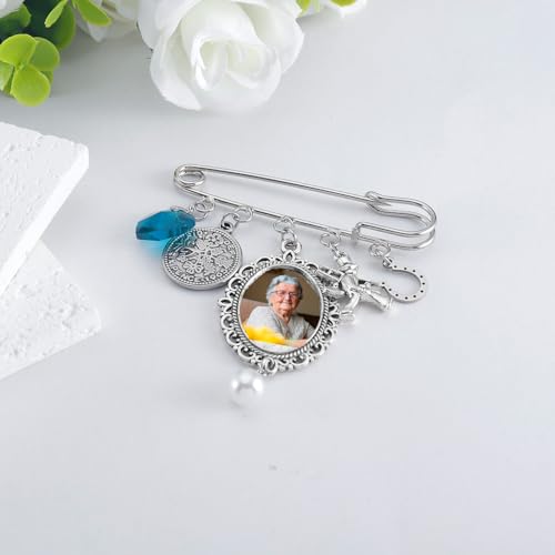 Image of Something Blue Gifts for Bride to Be Bridal Shower Gifts Charm Wedding Pin for Her Wedding Keepsake Brooch