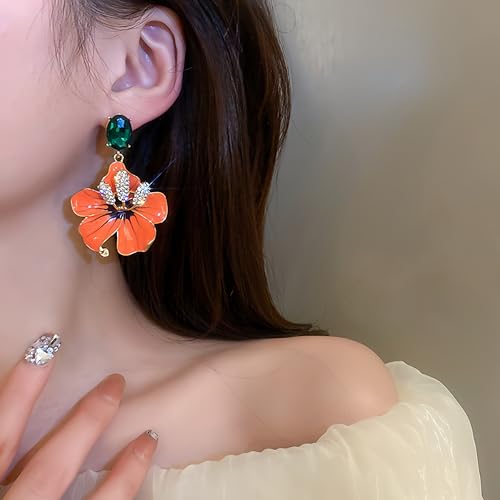 Medieval Retro Round Ear Buckles Colorful round bead Baroque personalized design earrings Women's Ear Studs Zirconia Colorful Gemstone Hoops3
