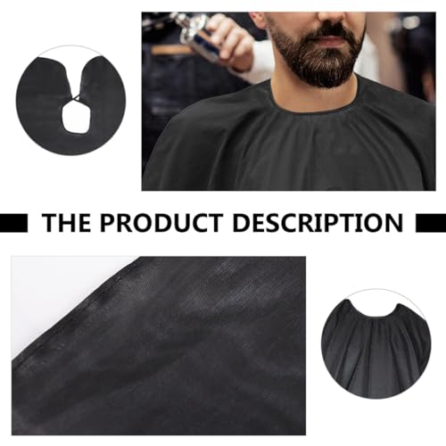 Capa de corte de cabello Abaodam negra con cierre de corbata para peluqueros profesionales y uso en salón miniatura 4