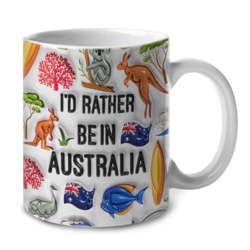 Lotacy Australia 2D Ceramic Mug 11oz Gift for Men Women