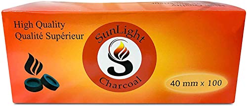 Charcoal Tablets For Incense – Quick Light Coal Tablets – Charcoal Disks – 40 Mm Coal Rolls – Coal Briquettes – Slow Burn - Instant Lighting [100] #TOP2