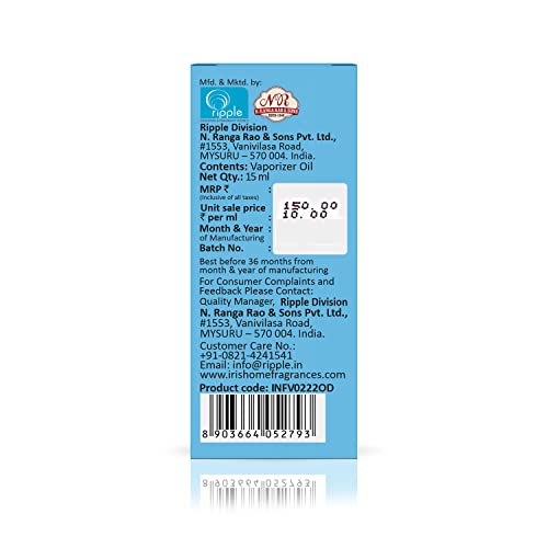 Image of IRIS Ocean Dream Vaporizer Oil 15ml | Aroma Oil for Diffuser & Oil Burner | Toxin-Free Home Fragrance | Aromatherapy Mood Enhancer