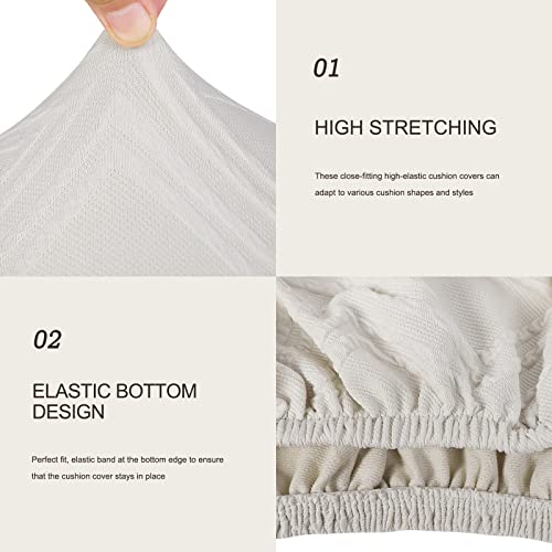 Searchi Stretch Sofa Couch Cushion Covers Replacement Double Rhombus Jacquard Cushion Slipcovers Sofa Seat Cover Furniture Protector Sofa Slipcover Soft With Elastic Bottom(Medium-2 Seat) #TOP5