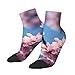 SSIMOO Plum Blossom Print Sporty Straight Tube Socks For Running Enthusiasts,Breathable And Fashionable