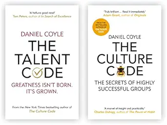 Portada de Daniel Coyle 2 Books Collection Set [The Culture Code: The Secrets of Highly Successful Groups & The Talent Code: Greatness Isn't Born. It's Grown]