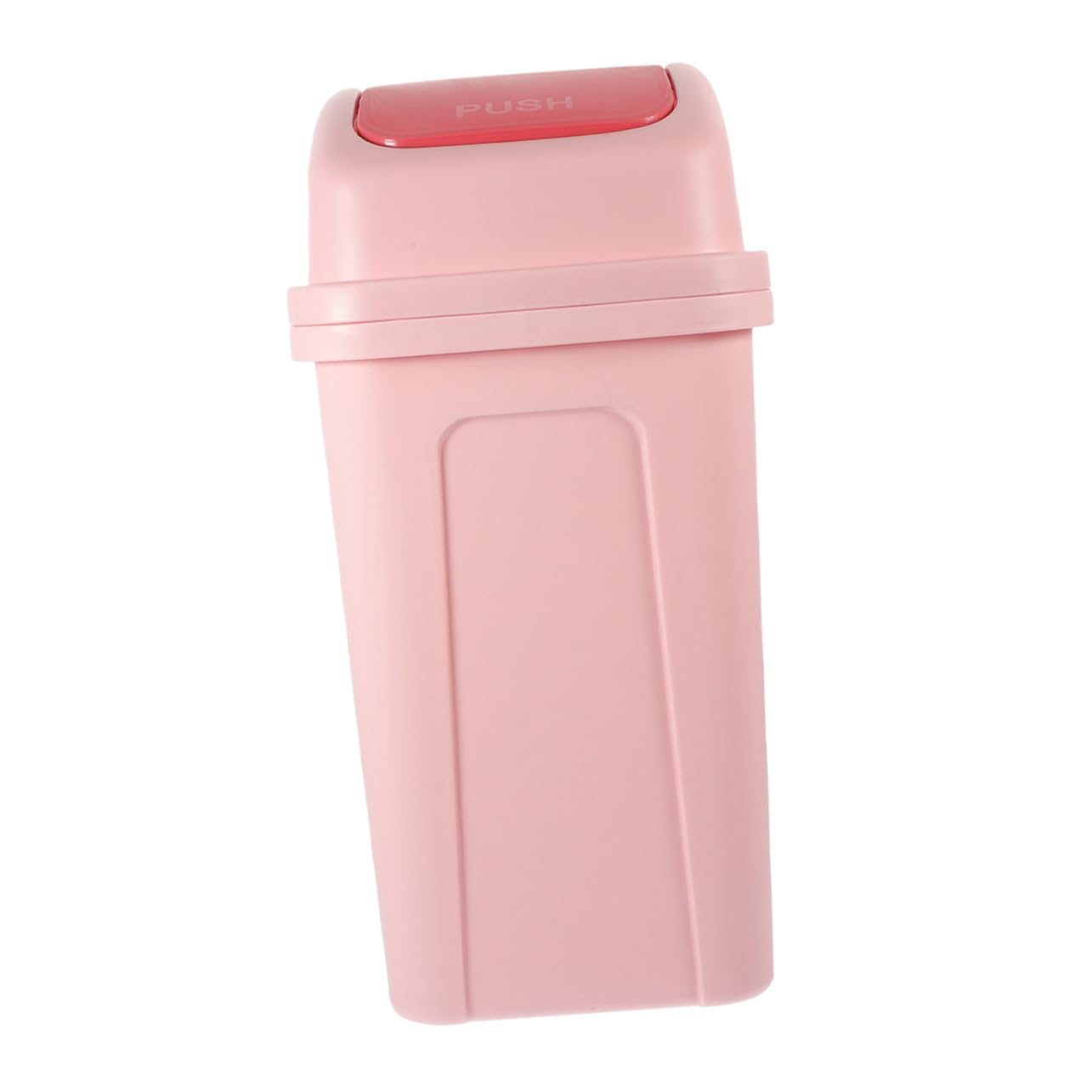 Plastic Kitchen Trash Can with Swing Lid Large Capacity Household Garbage Bin for Bathroom Office Living Bedroom Utility Thickened Waste Basket in Pink