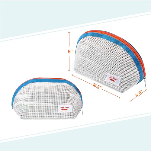 Mr. Pen - Astuccio A Rete, Bianco, Borsa A Rete Con Cerniera, Borsa Per Cosmetici, Borsetta - 2
