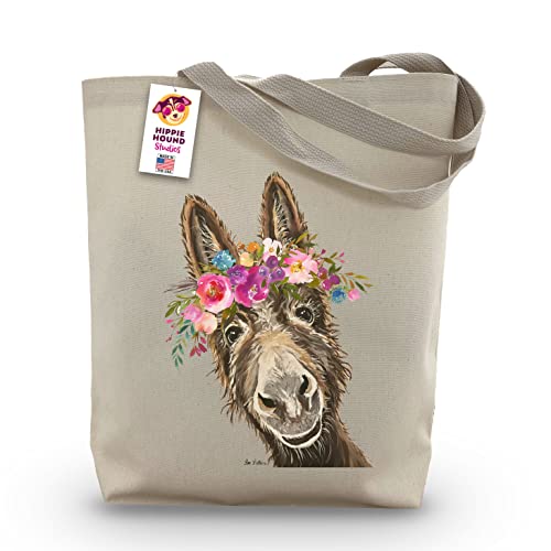 Bolsa Tote Donkey con Corona de Flores miniatura 1