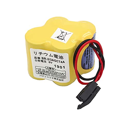 SHENYANG 20-Pieces BR-2/3AGCT4A 6V 4400mAh PLC Battery for FANUC A98L-0031-0025 CNC Machine (Black Plug)