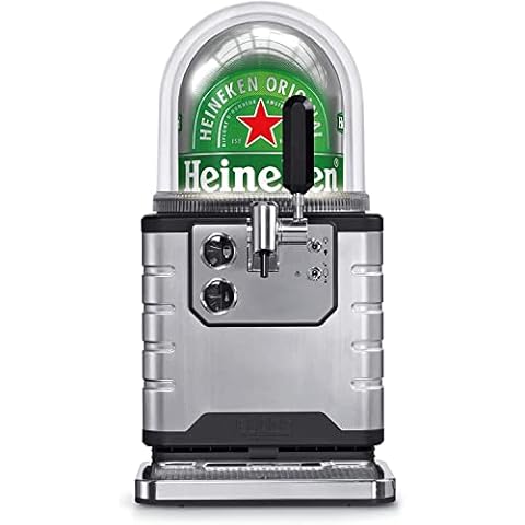 Blade Bier Zapfanlage für zu Hause, silber, passend für 8 l Fass Cover