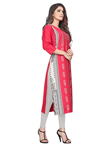 Image of 1 Stop Fashion Women's Multicoloured Crepe Knee Long W Style Kurta /Kurti (Pack of 2)
