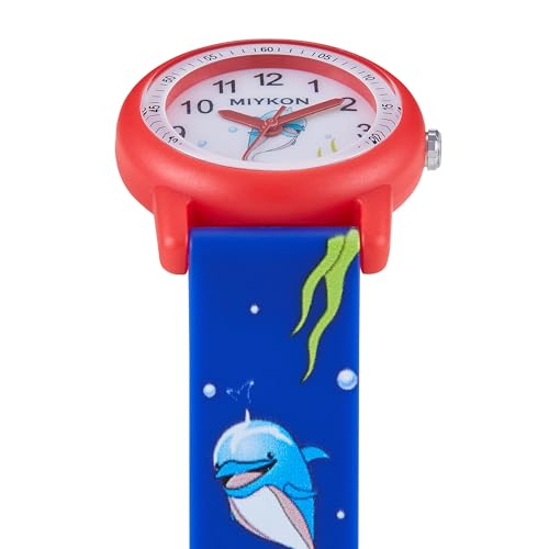 Image of Miykon Kids Watches for Boys and Girls - Educational Time-Telling Gift for Kids Aged 3-15, Toddlers, Preschoolers, and School-Aged Children - Easy to Read Analog Watch, Soft Resin Band, Japanese Quartz, 100M Water Resistant