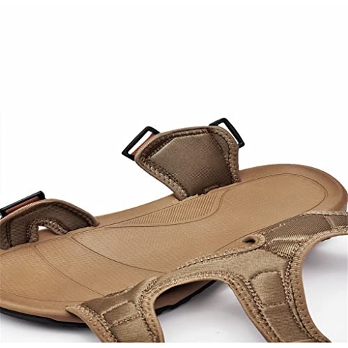 YMGSCC Men Outdoor Sandals Couples Leather Shoes Size Outdoor Beach Shoes Handmade37-46(Black,11) - Image 5