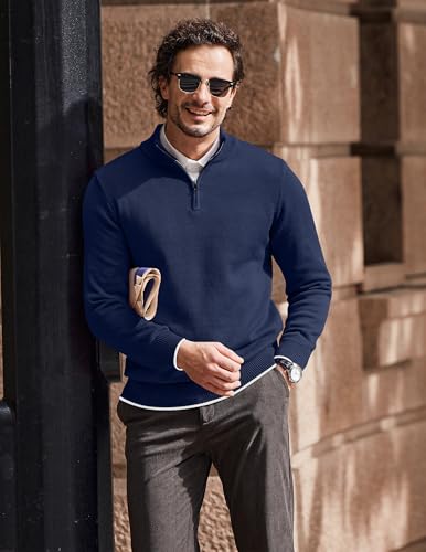 Pull à col montant homme COOFANDY léger et ajusté en maille extensible - 2