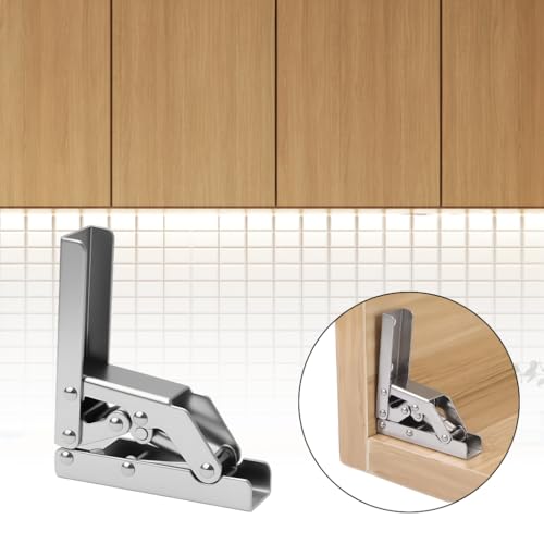 Image of Serplex 90 Cabinet Door Hinges, Flip-up /Flip-down Closet Door Hinges, Slow Closing Heavy Duty Metal Hinges for Folding Shelf, Cabinet, Closet, Universal Soft Close Lift-up Support Hinges