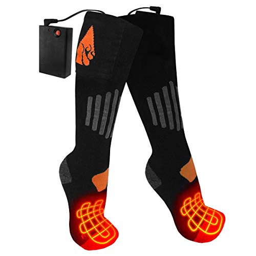 ActionHeat Unisex AA Battery Heated Socks with Built-in Heating Panels and Reflective Technology