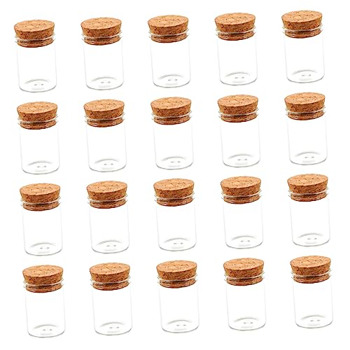 MUSISALY Test Tube Cork Bottle Leakproof Storage for Scientific Research Art Projects 20pcs