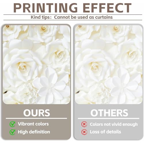 Fondo decorativo floral blanco 10x8 pies para fotografía miniatura 4