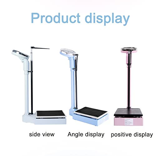 Adjustable Mechanical Column Scale - Easy Read Bathroom Scale with Oversized Dial, Telescopic Pole up to 190cm, Max Weight 120kg, Perfect for Home & Gym Use