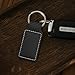 LaserGram Rectangle Keychain, Surfboard, Personalized Engraving Included (Carbon Fiber Black with Silver)