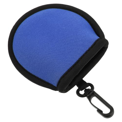 Healeved Neoprene Golf Ball Protector Blue with Cleaning Pouch and Clip