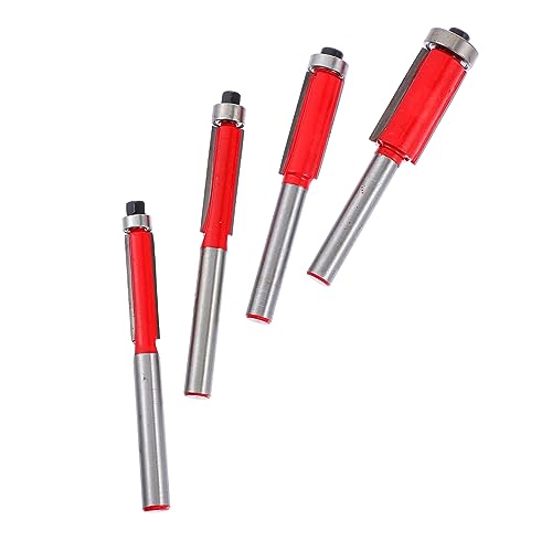 Artibetter Flush Trim Router Bits Tool 4pcs Trimming Cutter Tools Woodworking Trimming Kit
