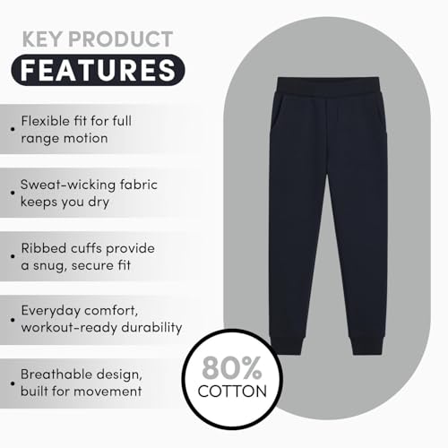 BenBen Boys Fleece Joggers Sweatpants with Pockets Athletic Running Loungewear 5y to 16y3