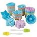 Aedcbaide 80 moldes de silicona para magdalenas, 4 formas de tazas para hornear, reutilizables antiadherentes resistentes al calor, 5 colores utilizados en el horno microondas lavavajillas, helados