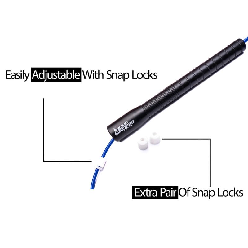 Image of World, Long Handle 4MM | Freestyle Adjustable PVC Skipping Rope for Men | Tangle-Free, Fast-Spinning Jump Rope for Beginners and Trick Training (Blue)