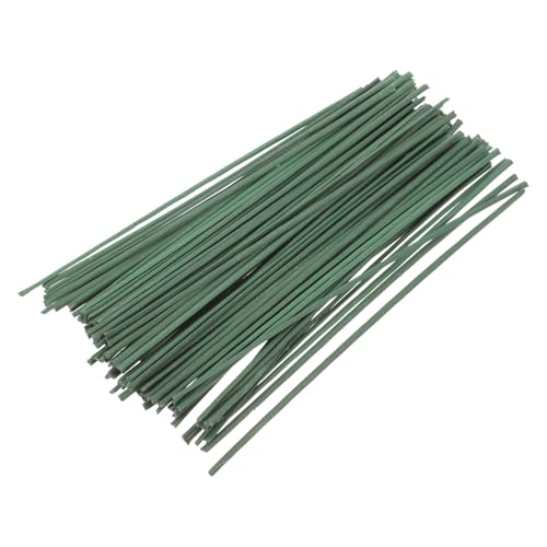 Tofficu 100pcs DIY Flower Stems Metal Floral Stem Wire Kit for Vase Wedding Craft