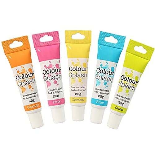 Neon Gel Food Gel Colour Set - 5 Pack