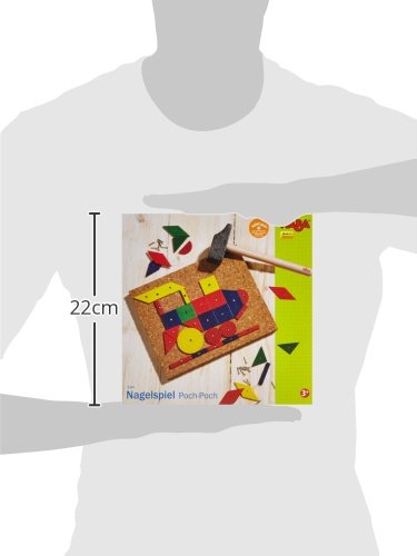 Haba Geo Shape Tack Zap Play Set - Make Geometric Designs With Corkboard, Hammer, Templates And 50 Wooden Tiles (Made In Germany) #TOP4