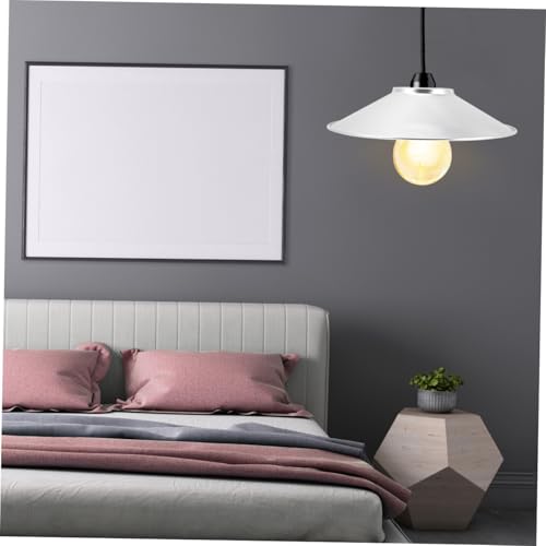 Image of Minkissy Small Lamp Shades Chandelier Lamp Shades Industrial Vintage Metal Bulb Guard Aluminum Ceiling Holder Reflective Lampshade Aluminum Cover Reflective