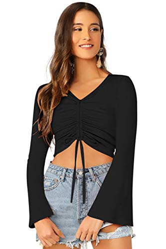 Image of AVINA Women Casual V-Neck Crop top
