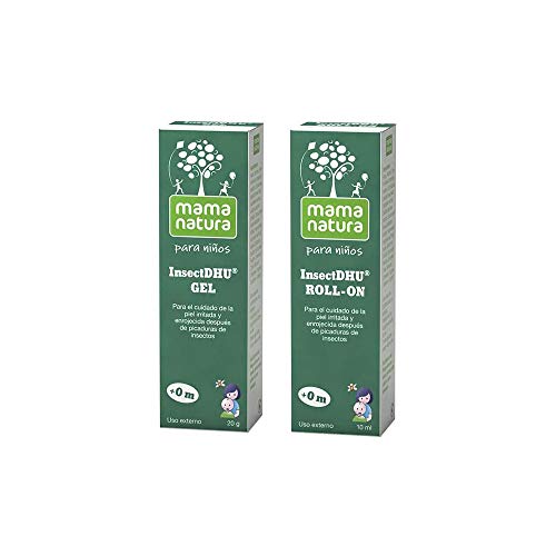 Mama Natura Pack Insectdhu Gel + Roll-on Bebé, Cuida La Piel Irritada Y Enrojecida Después De Las Picaduras De Insectos. Para Tu Bebé, 2 Unidad