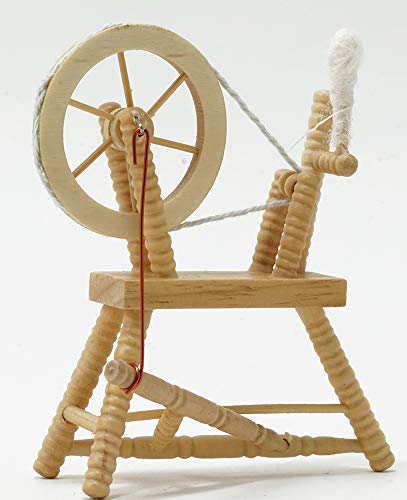 Classics by Handley Dollhouse Miniature Spinning Wheel, Unfinished