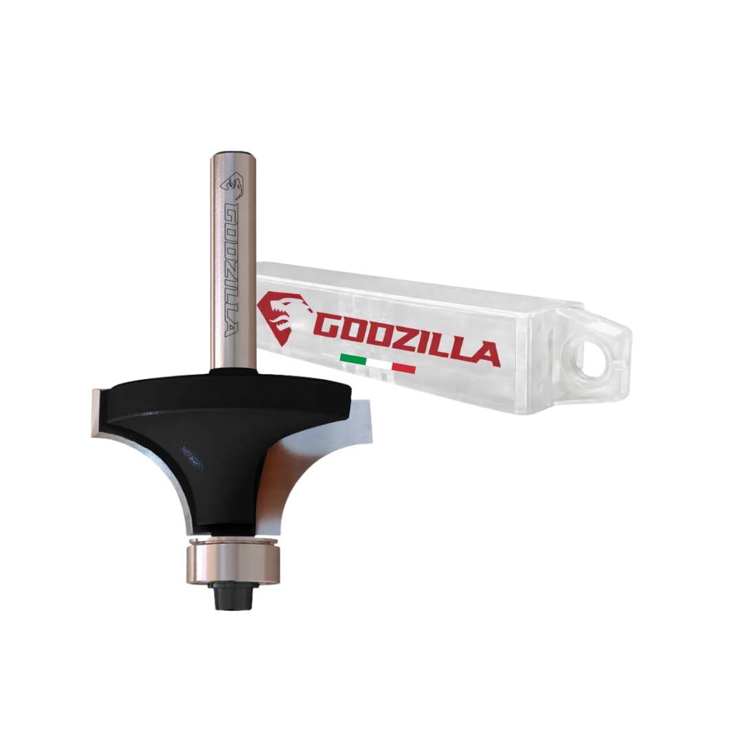 Fresa a Raggio Concavo con Cuscinetto in HW Qualità Premium - Made In Italy - GodzillaBits (Gambo 8 mm, D=22.7 I=12 L=51 R=5)