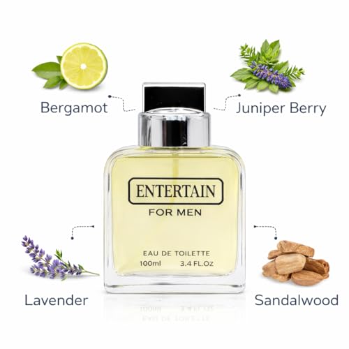 Image of Sandora Fragrances Men's Cologne - Fresh Aromatic Citrus Fragrance with Bergamot, Lavender, Juniper Berry & Sandalwood - Clean Masculine Scent Spray - 3.4 fl oz / 100 ml