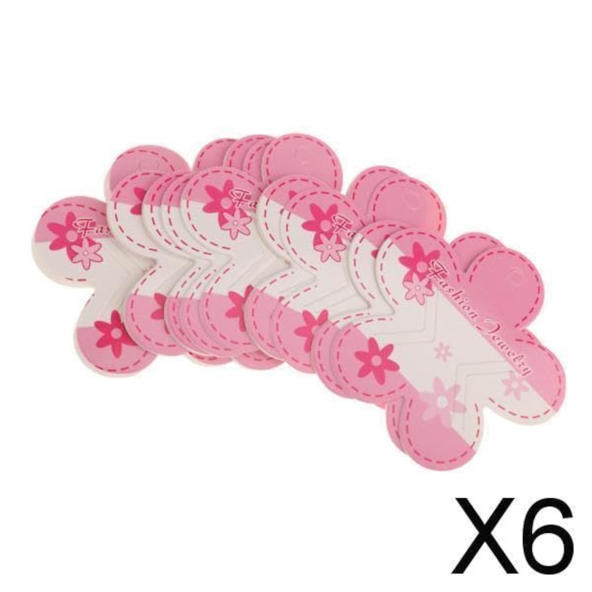 Pink Plum Flower Shape Paper Hair Clip Display Cards