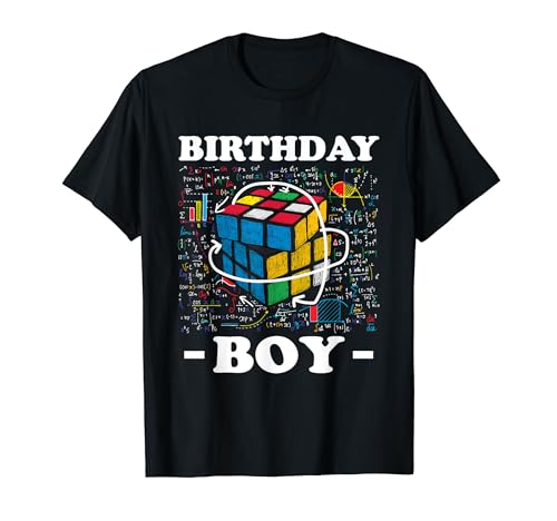 Competitive Speed Cubing Birthday Boy Math Lover T-Shirt