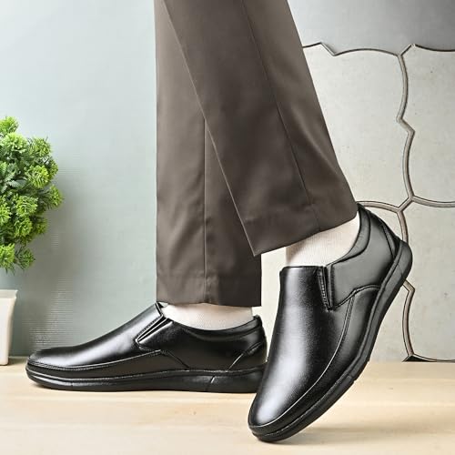 Image of Centrino Men's Formal Shoe|Slip-On Loafers |Office Dress Shoes | Wedding Party Casual Travel |Trendy & Classic Design |Durable TPR Sole |Lightweight Cushioned Sole |Comfortable Outdoor Wear (8109)