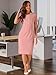 Allegra K Work Dresses for Women 2025 Knee Length Short Sleeve Business Casual Bodycon Sheath Dress Small Pink