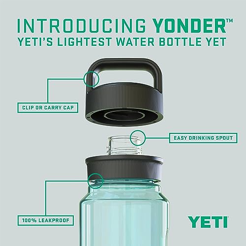 Image of YETI Yonder Water Bottle with Yonder Chug Cap, Lightweight, Leakproof and BPA-Free