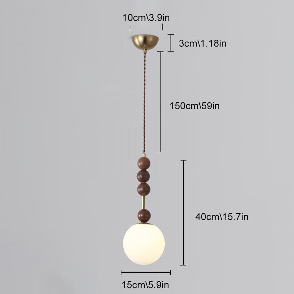 Lampadario a sospensione industriale a 1 luce, lampadario globo