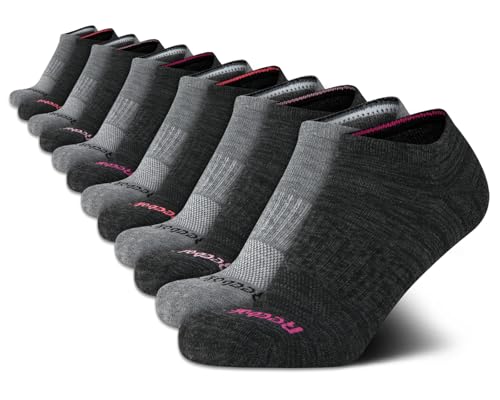 Image of Reebok Womens No Show Socks Moisture Wicking Cushion Low Cut Socks 12 Pack | Stretch Performance Fabric, Cushioned Heel and Toe, Arch Support, Comfort Seam, Shoe Size 4-10