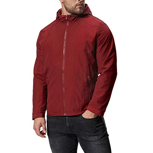 Jaqueta masculina ZumZup com capuz Pop com zíper ártico Windcheater Outdoor Dventure Viagem Caminhad