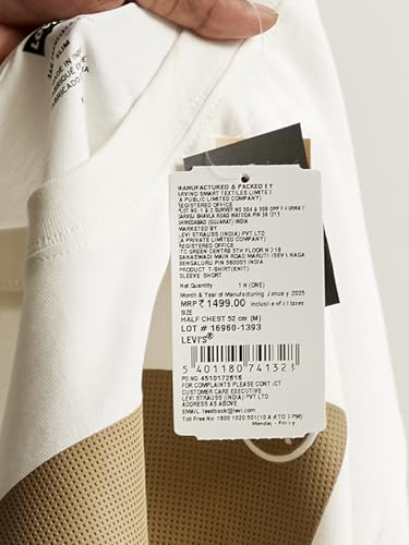 Image of Levi's Men's Brand Logo Slim Fit T-Shirt White